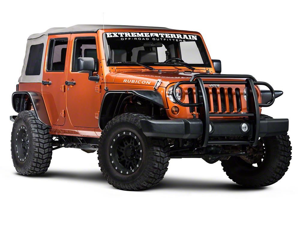RedRock Grille Guard; Gloss Black (07-18 Jeep Wrangler JK