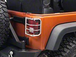 RedRock 4x4 Wrap-Around Tail Light Guards; Stainless Steel (07-18 Jeep Wrangler JK)