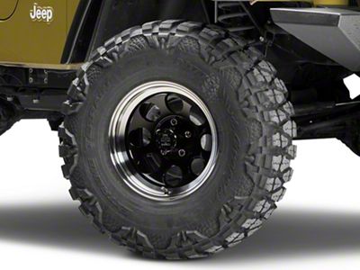 Mammoth 8 Black Wheel; 15x8 (97-06 Jeep Wrangler TJ)