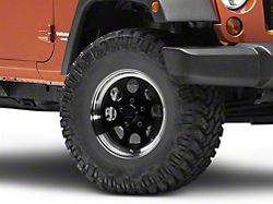 Mammoth 8 Aluminum Black Wheel; 16x8 (07-18 Jeep Wrangler JK)