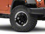 Mammoth 8 Aluminum Black Wheel; 17x9; -6mm Offset (07-18 Jeep Wrangler JK)