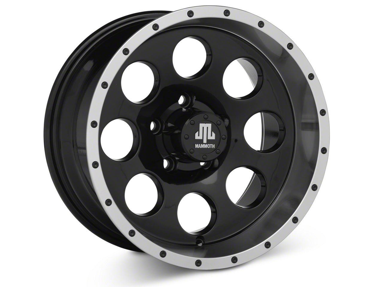 Mammoth Jeep Wrangler 8 Beadlock Style Black Wheel - 15x8 J100606 (87