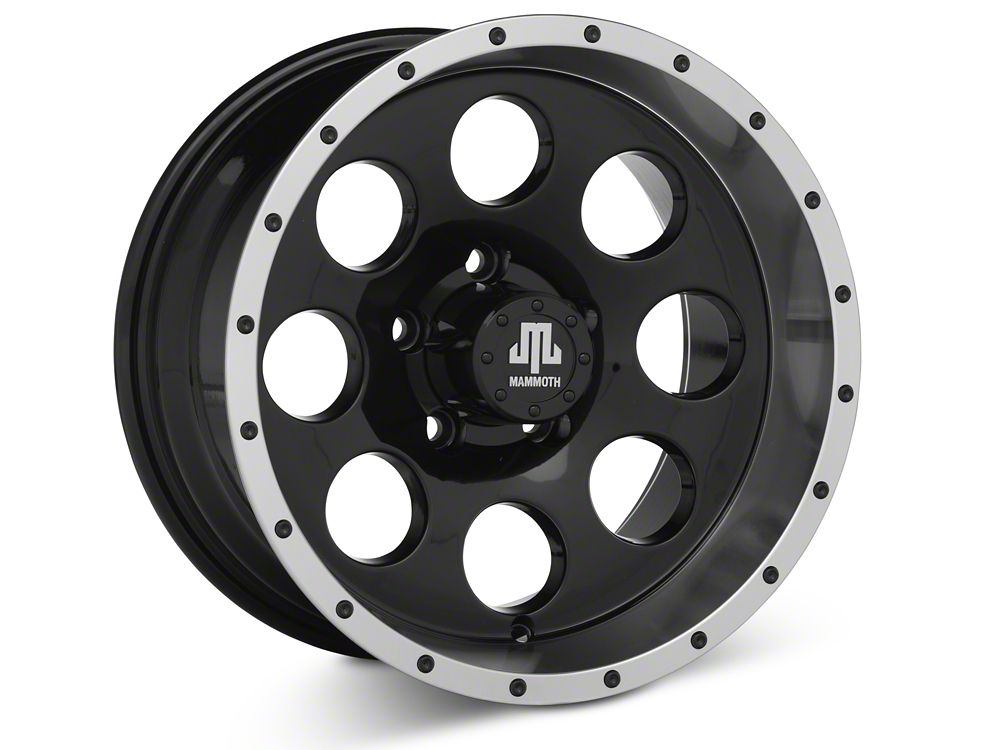 Mammoth 8 Black Wheel; 15x8; -19mm Offset (87-95 Jeep