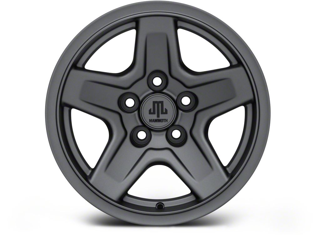 Mammoth Boulder Charcoal Wheel; 15x8 (93-98 Jeep Grand Mammoth Boulder Charcoal Wheel; 15x8 (93-98 Jeep Grand