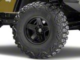 Mammoth Boulder Matte Black Wheel; 15x8; -19mm Offset (97-06 Jeep Wrangler TJ)