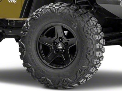 Mammoth Boulder Black Wheel; 16x8 (97-06 Jeep Wrangler TJ)