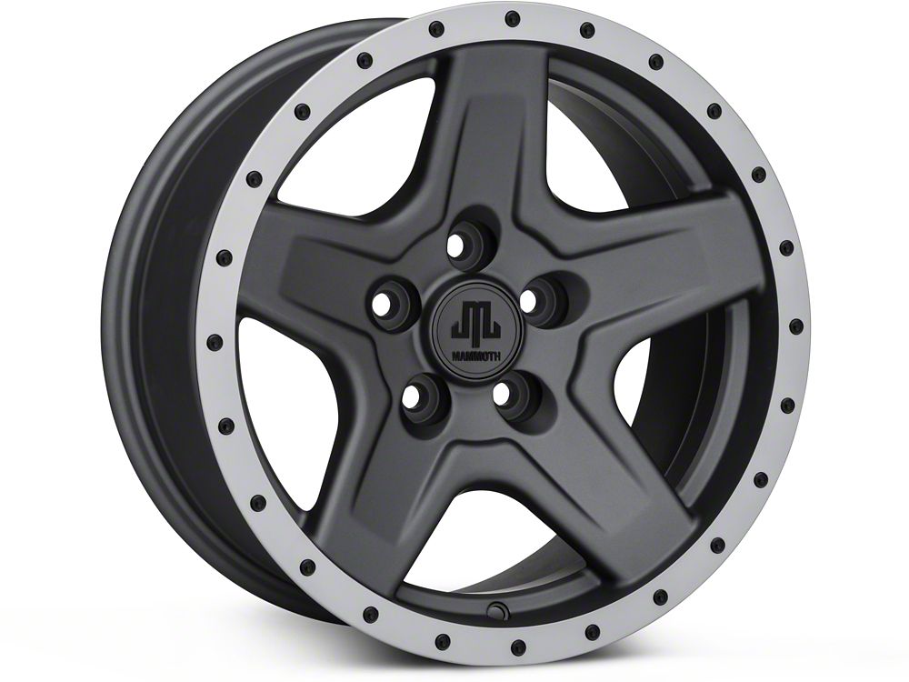 Mammoth Boulder Simulated Beadlock Style Charcoal Wheel Mammoth Boulder Simulated Beadlock Style Charcoal Wheel
