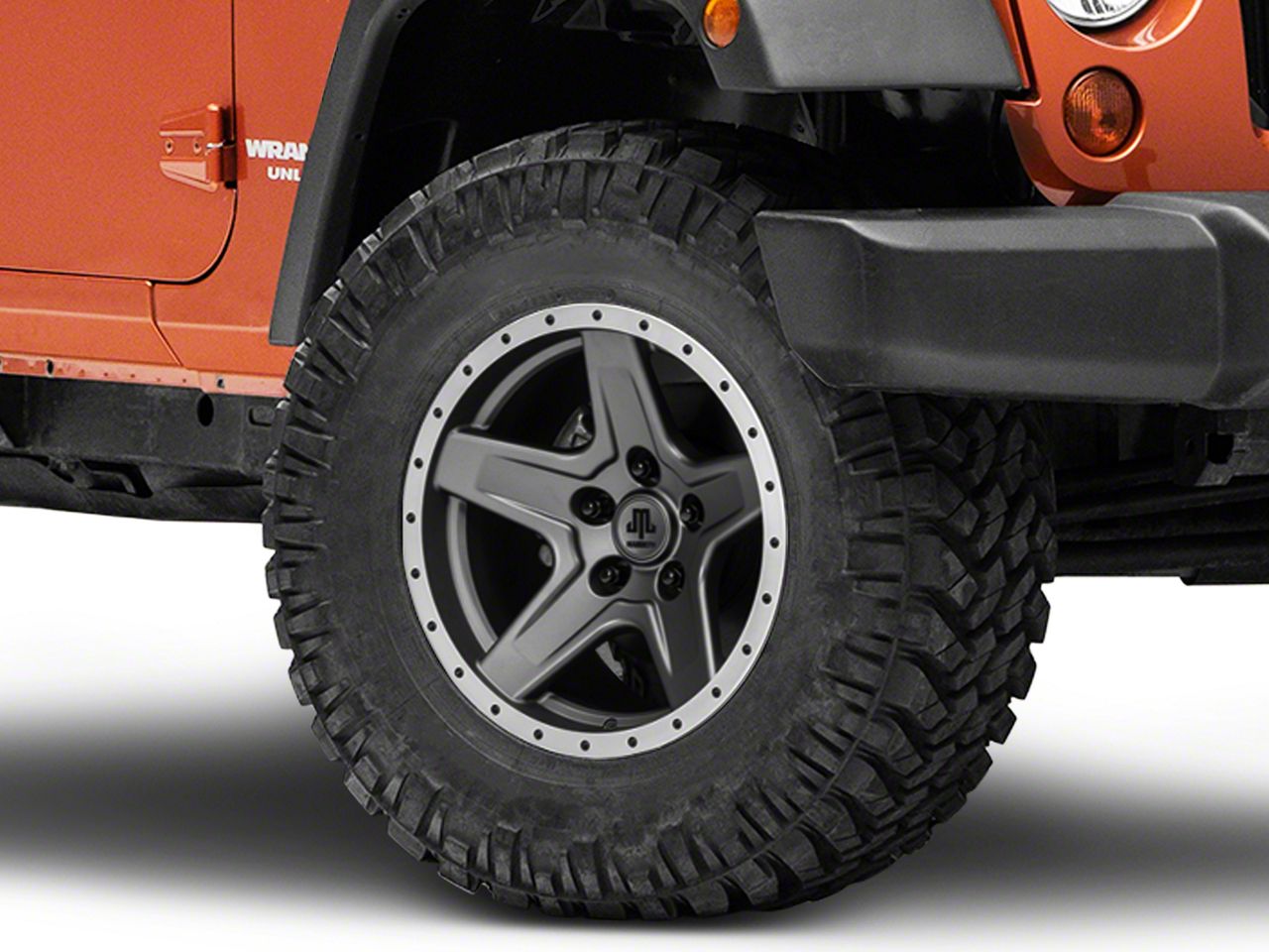 Mammoth Jeep Wrangler Boulder Beadlock Style Charcoal Wheel - 17x9 ...