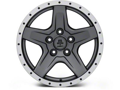 Mammoth Boulder Simulated Beadlock Style Charcoal Wheel; 17x9 (05-10 Jeep Grand Cherokee WK, Excluding SRT8)