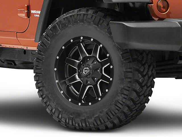 Fuel Wheels Maverick Matte Black Milled Wheel; 17x9 (07-18 Jeep Wrangler JK)