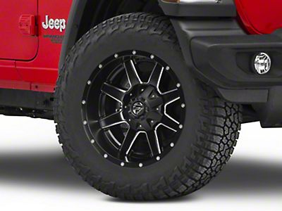Fuel Wheels Jeep Wrangler Assault Gloss Black Milled Wheel; 20x9  D57620902650 (18-23 Jeep Wrangler JL) - Free Shipping