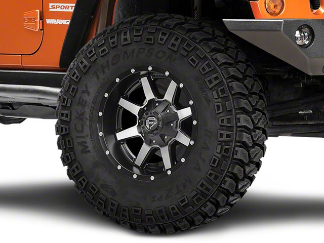 Fuel Wheels Maverick Matte Black Machined Wheel; 17x9 (07-18 Jeep Wrangler JK)