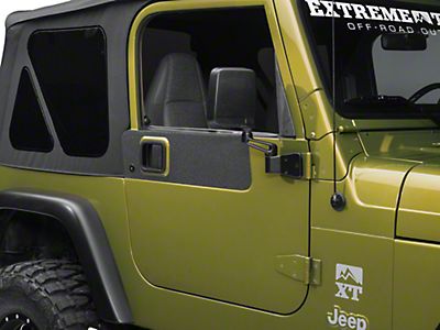 SEC10 Jeep Wrangler BodyShield Door Accent Decal; Textured Black J100712  (87-06 Jeep Wrangler YJ & TJ)