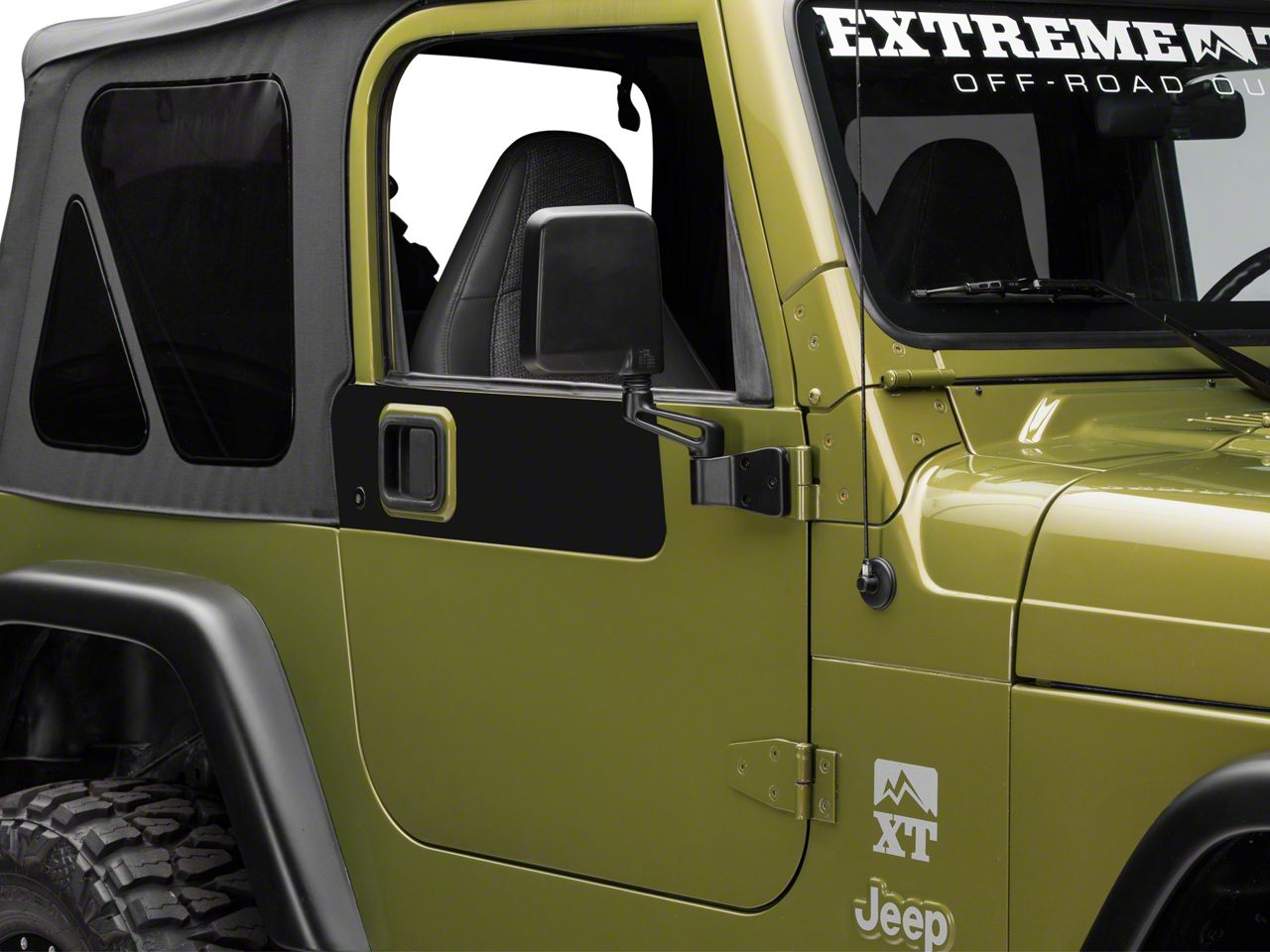 XT Graphics Jeep Wrangler Door Accent Decal - Matte Black J100716 (87 ...