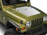 SEC10 Hood Decal; Silver (97-06 Jeep Wrangler TJ)
