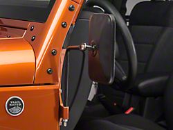 Barricade Rectangular Adventure Mirrors; Textured Black (07-26 Jeep Wrangler JK & JL)