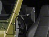 Barricade Rectangular Adventure Mirrors; Textured Black (87-06 Jeep Wrangler YJ & TJ)