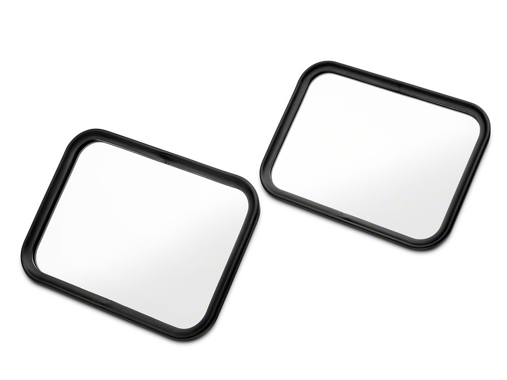 Barricade Rectangular Adventure Mirrors; Textured Black (87