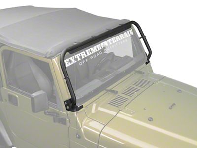 Barricade Light Bar Mount Brackets; Textured Black (97-06 Jeep Wrangler TJ)