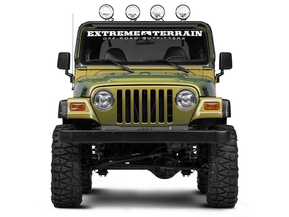 Barricade Light Bar Mount Brackets; Textured Black (97-06 Jeep Wrangler TJ)  – Barricade Offroad