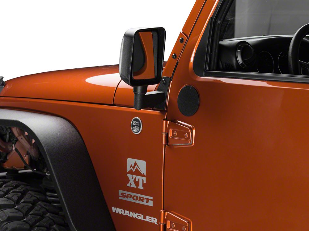 Barricade Side Mirror Relocation Kit; Textured Black (0718 Jeep