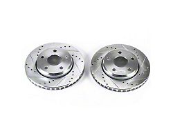 PowerStop Evolution Cross-Drilled and Slotted Rotors; Front Pair (07-18 Jeep Wrangler JK)