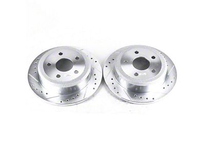 PowerStop Evolution Cross-Drilled and Slotted Rotors; Rear Pair (07-18 Jeep Wrangler JK)