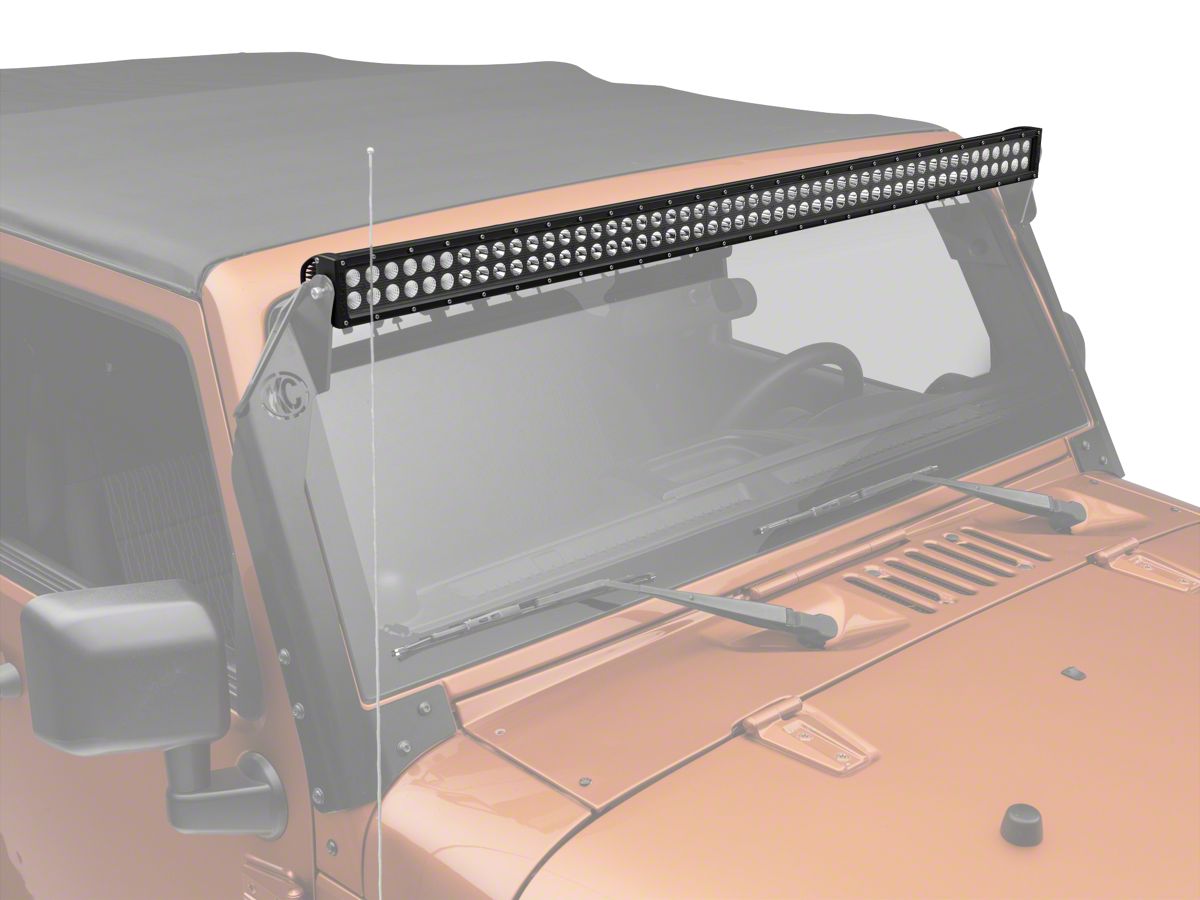 Kc Hilites Jeep Wrangler 50 In C Series C50 Led Light Bar Spot Spread Combo 0338