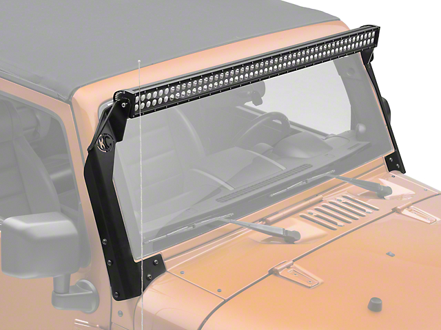 KC HiLiTES 50 Inch C-Series C50 LED Light Bar w/ Overhead Mounting Brackets (07-18 Jeep Wrangler JK)