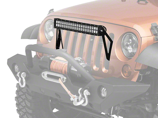 KC HiLiTES 20-Inch C-Series C20 LED Light Bar with Grill Mounting Brackets (07-18 Jeep Wrangler JK)