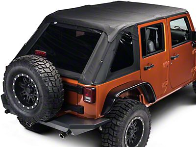 Bestop Jeep Wrangler Trektop NX Glide Soft Top; Black Twill 54923