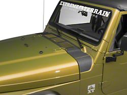 SEC10 Cowl Body Shield Decal; Gloss Black (97-06 Jeep Wrangler TJ)