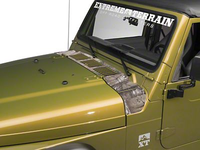 SEC10 Jeep Wrangler Cowl Body Shield Decal; Black J100927 (97-06 Jeep  Wrangler TJ)