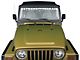 SEC10 Windshield Frame Body Shield Decal; Gloss Black (97-06 Jeep Wrangler TJ)