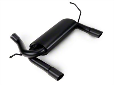 RedRock Dual Outlet Axle-Back Exhaust with Black Tips (07-18 Jeep Wrangler JK)