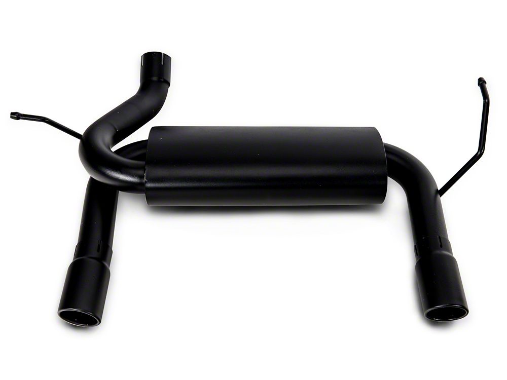 RedRock Dual Outlet AxleBack Exhaust with Black Tips (0718 Jeep