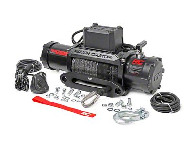 Rough Country PRO Series 12,000 lb. Winch with Synthetic Rope (Universal; Some Adaptation May Be Required)