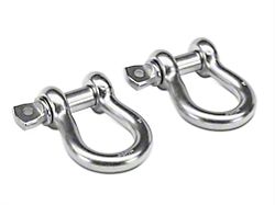 Rugged Ridge 3/4-Inch D-Ring Shackles; Stainless Steel 