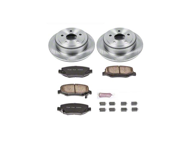 PowerStop OE Replacement Brake Rotor and Pad Kit; Rear (07-18 Jeep Wrangler JK)