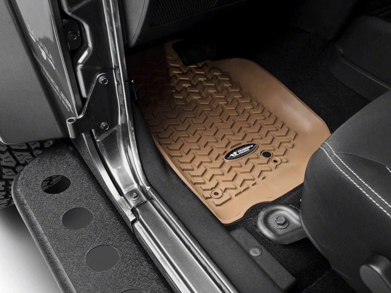 Rugged Ridge Jeep Wrangler Floor Liner Kit Tan Front & 2nd Row