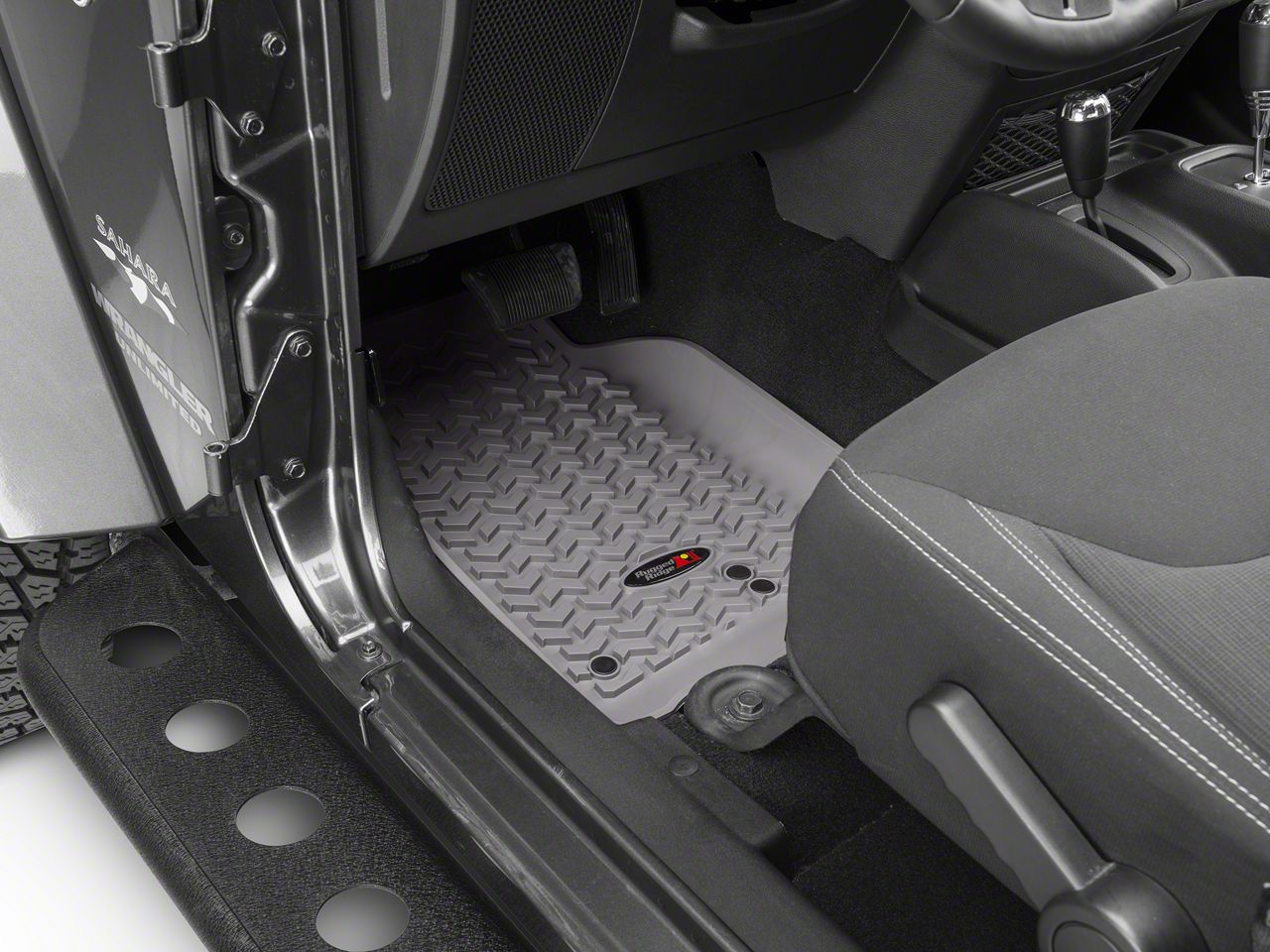 Rugged Ridge Jeep Wrangler Floor Liner Kit Gray Front & 2nd Row