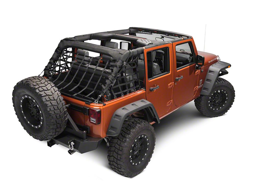 RedRock Cargo Wrap Around Net; Three Piece (07-18 Jeep
