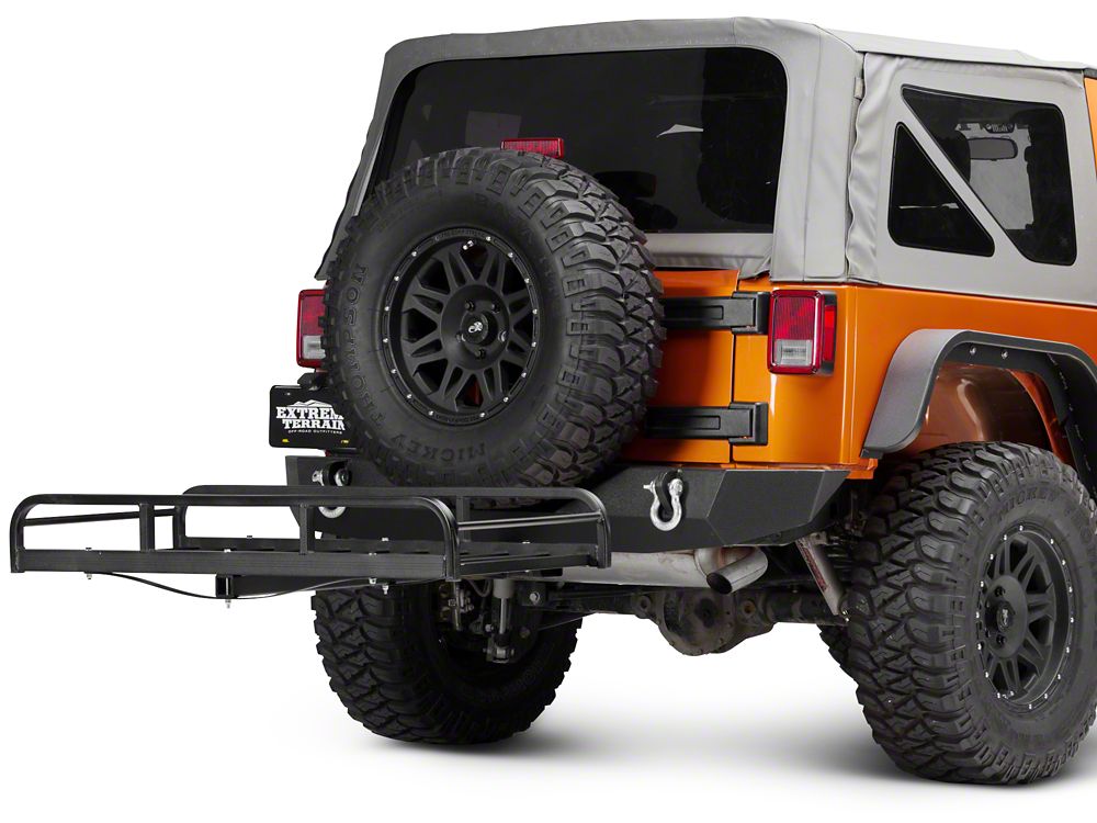 RedRock Hitch Mounted Cargo Rack; 7Inch XL (0724 Jeep Wrangler JK