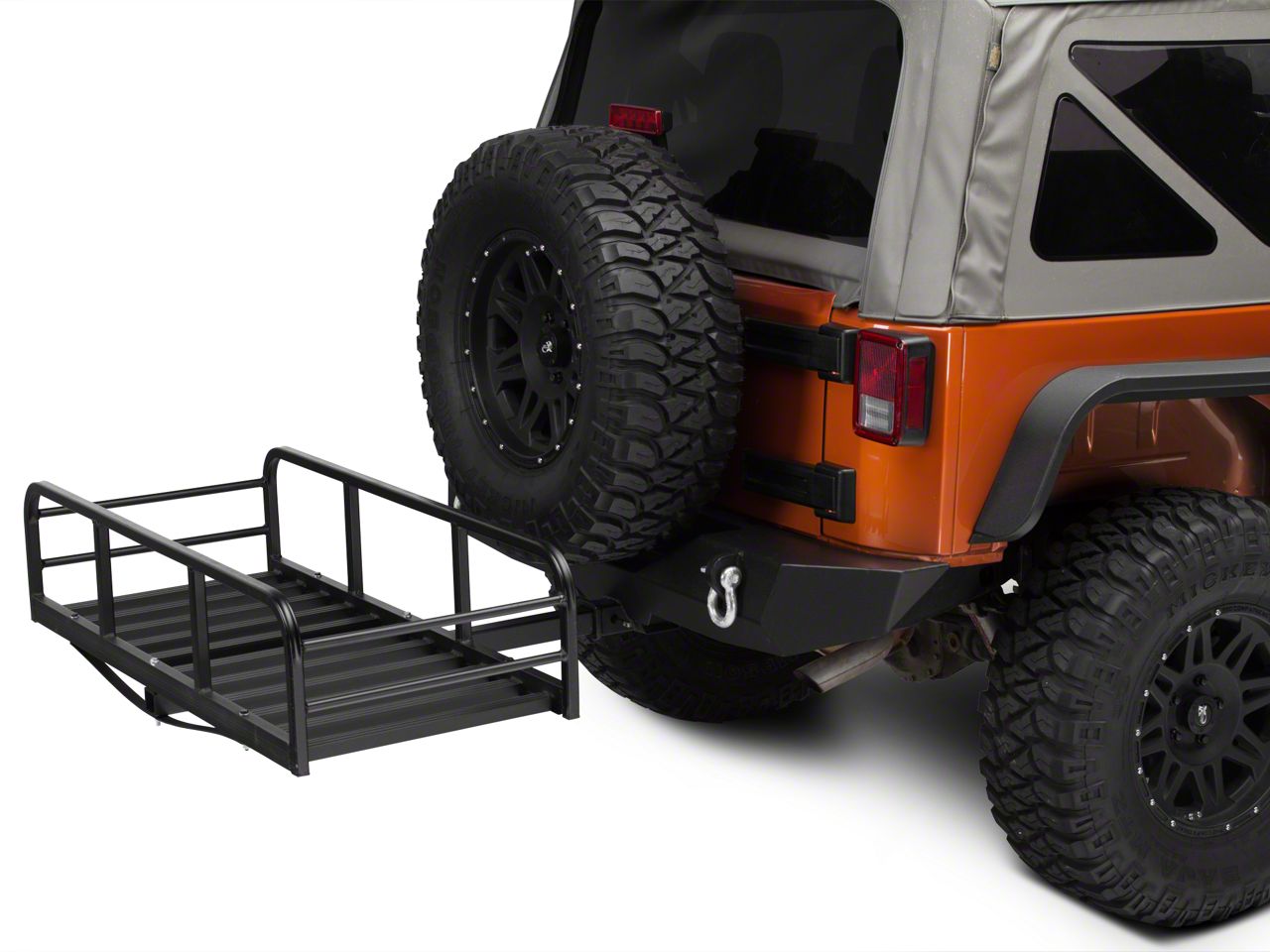 RedRock 4x4 Jeep Wrangler Hitch Mounted Cargo Rack - 12 in. XL J101202 ...