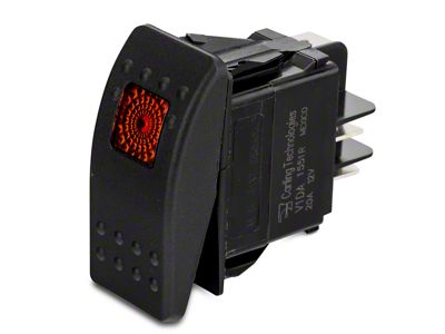 Daystar Rocker Switch; Amber Light (Universal; Some Adaptation May Be Required)