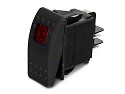 Daystar Rocker Switch; Red Light (Universal; Some Adaptation May Be Required)