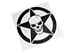 SEC10 Skull Star Hood Decal; Matte Black (Universal; Some Adaptation May Be Required)