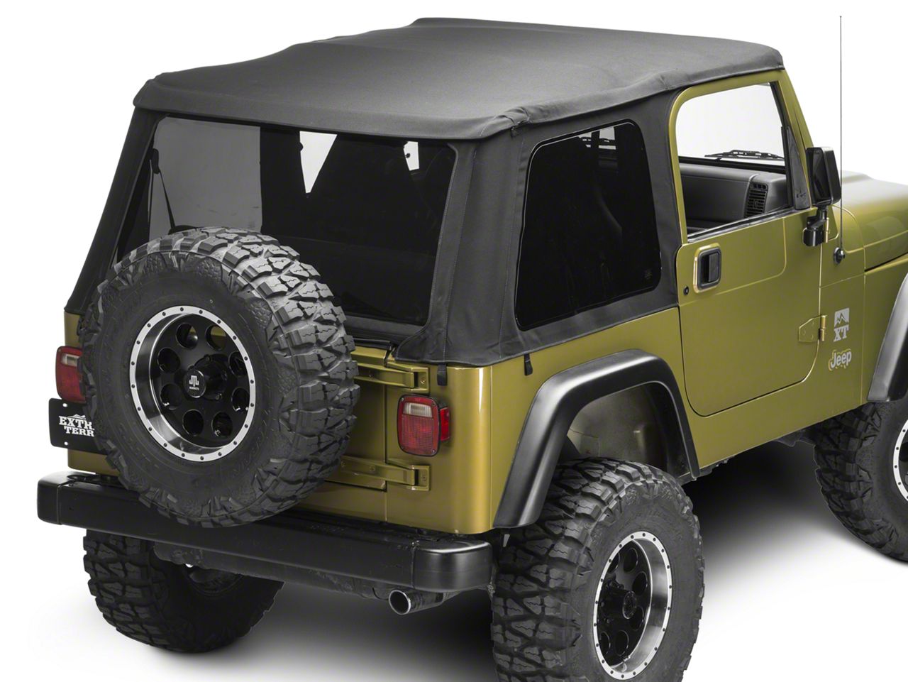 Replacement Soft Top Dark Tan Denim Jeep Wrangler TJ year 97-02