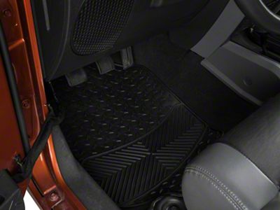 RedRock All-Weather Floor Mat Set with One-Piece Rear Mat; Black (20-24 Jeep Gladiator JT)