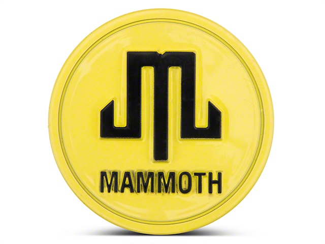 Mammoth Center Cap; Yellow (66-22 Jeep CJ5, CJ7, Wrangler YJ, TJ, JK & JL)